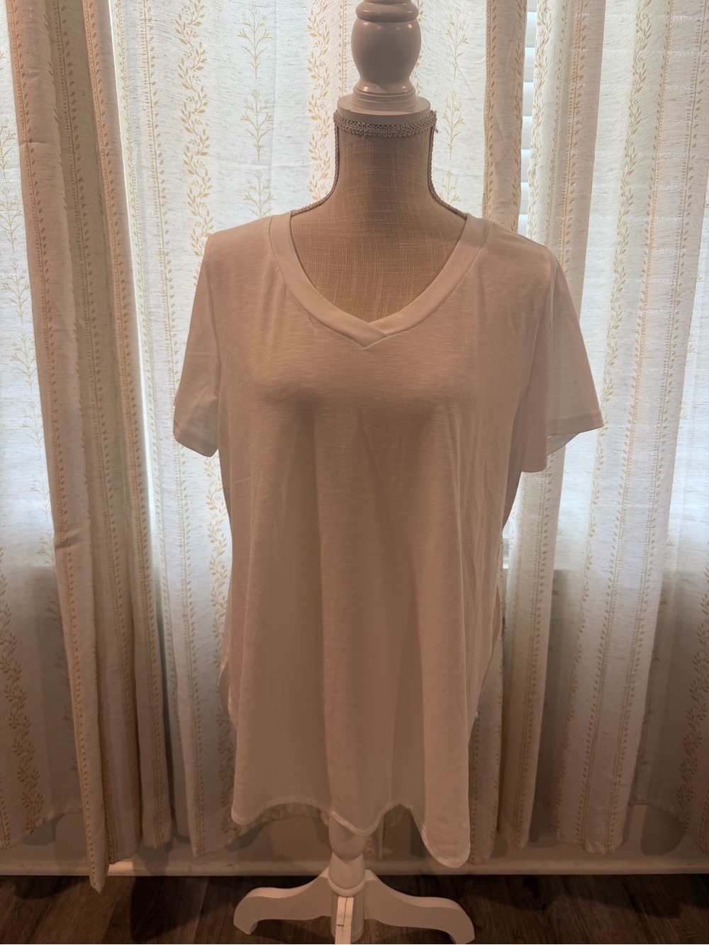 Classic V-Neck Women's Tee - White
